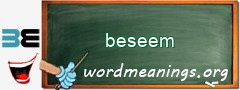 WordMeaning blackboard for beseem